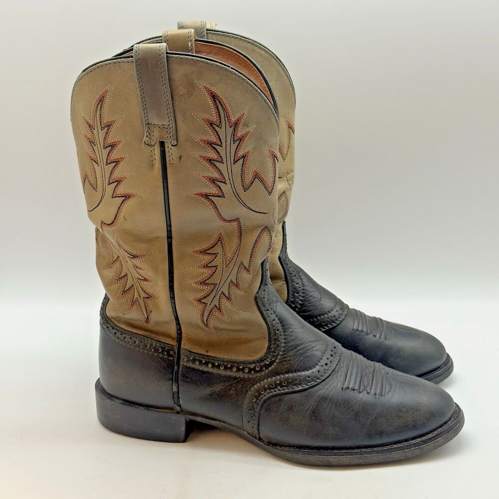 Ariat #29401 Cowgirl Ropers Women's 8B Gray & Black 6 Row Stitch Western Boots